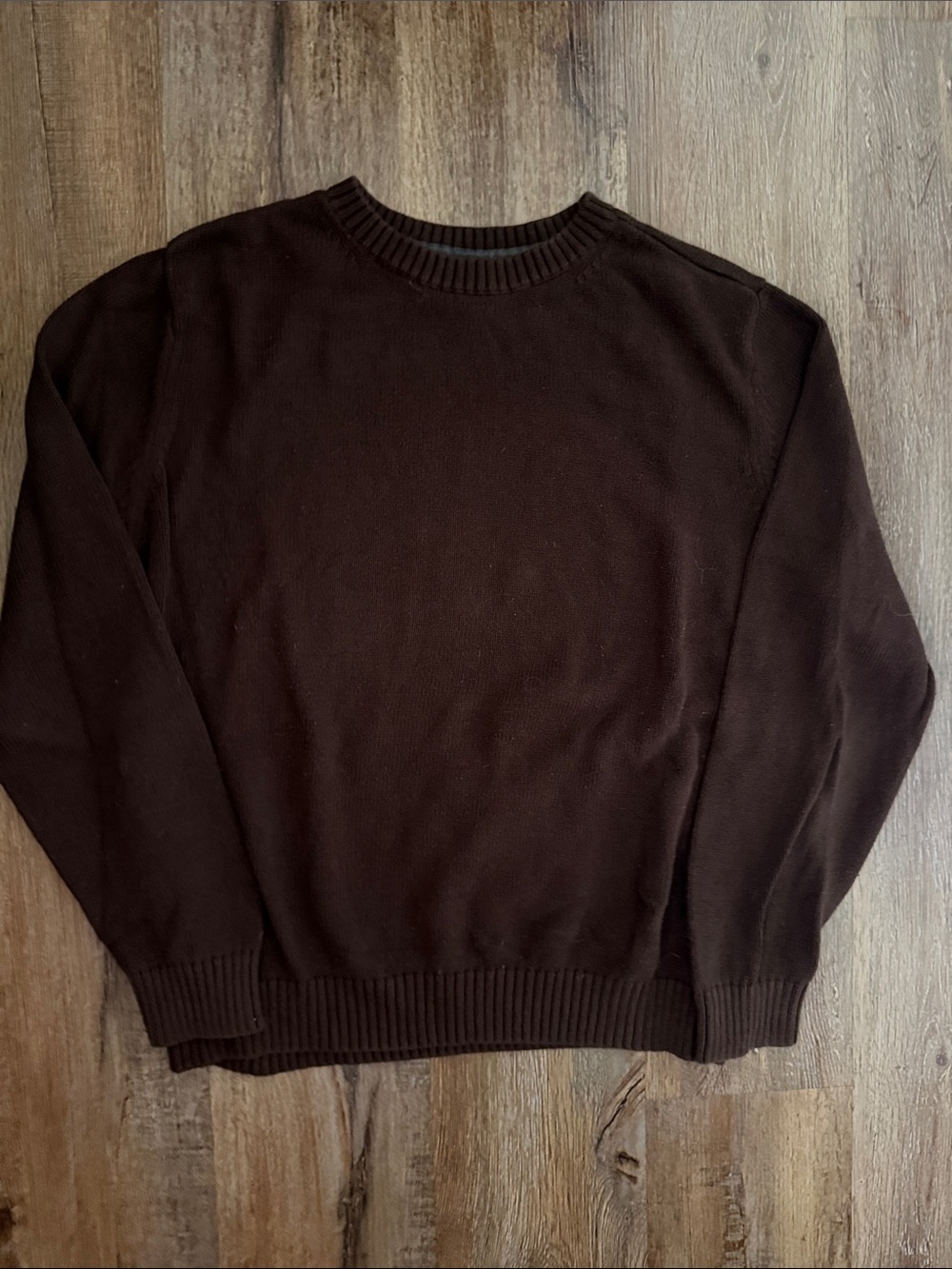 Classic Men's Crewneck Sweater - Dark Brown size XL